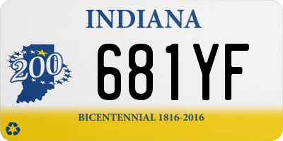 IN license plate 681YF