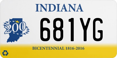 IN license plate 681YG