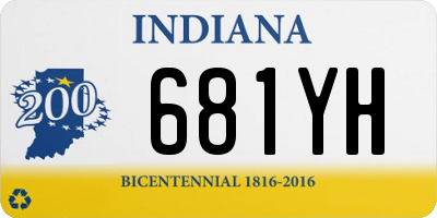 IN license plate 681YH