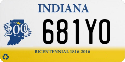 IN license plate 681YO