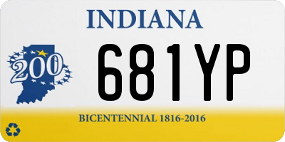 IN license plate 681YP