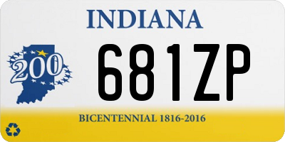 IN license plate 681ZP