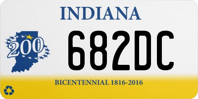 IN license plate 682DC