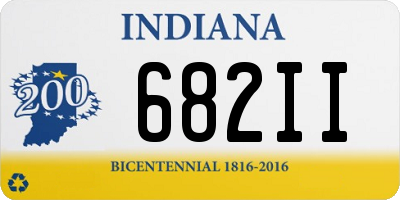 IN license plate 682II