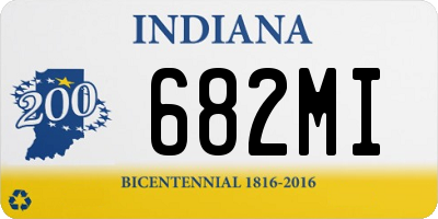 IN license plate 682MI