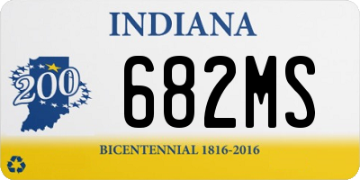 IN license plate 682MS