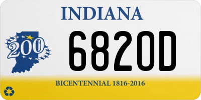 IN license plate 682OD