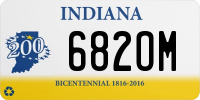 IN license plate 682OM