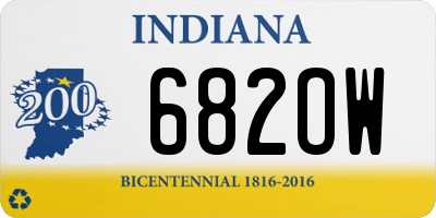 IN license plate 682OW