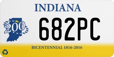 IN license plate 682PC