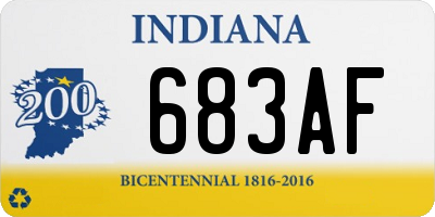 IN license plate 683AF