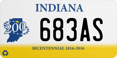 IN license plate 683AS