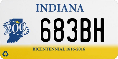 IN license plate 683BH