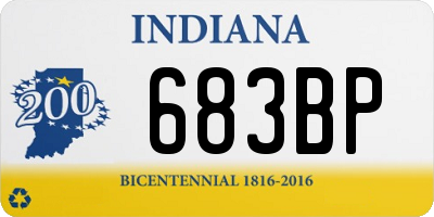 IN license plate 683BP