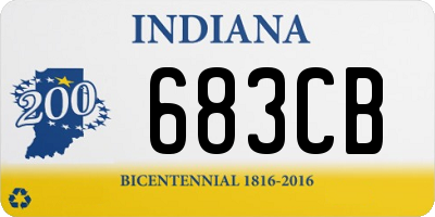 IN license plate 683CB