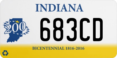 IN license plate 683CD