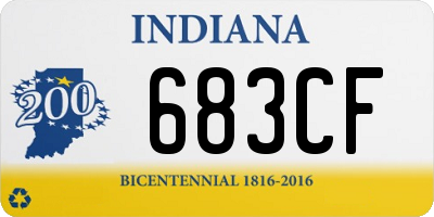 IN license plate 683CF