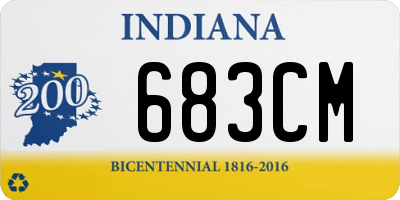 IN license plate 683CM