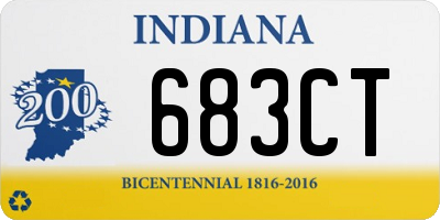 IN license plate 683CT