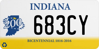 IN license plate 683CY