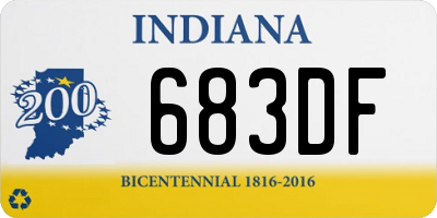 IN license plate 683DF