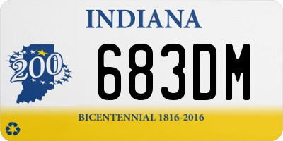 IN license plate 683DM