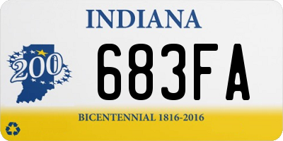 IN license plate 683FA