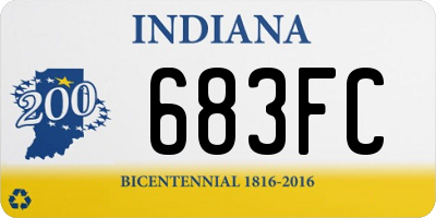 IN license plate 683FC