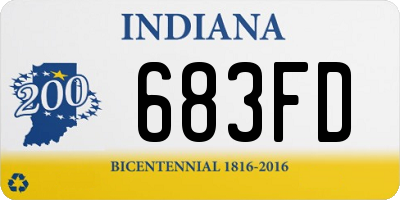IN license plate 683FD
