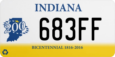 IN license plate 683FF