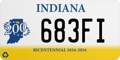 IN license plate 683FI