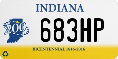 IN license plate 683HP