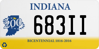 IN license plate 683II