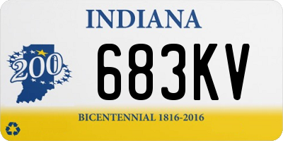 IN license plate 683KV