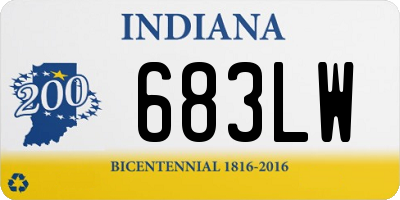 IN license plate 683LW