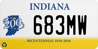 IN license plate 683MW