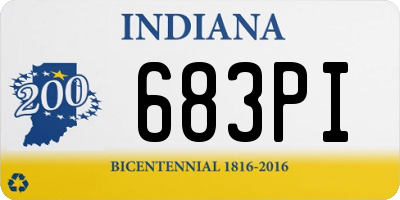 IN license plate 683PI