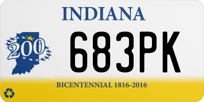 IN license plate 683PK