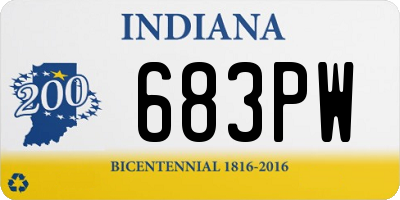 IN license plate 683PW
