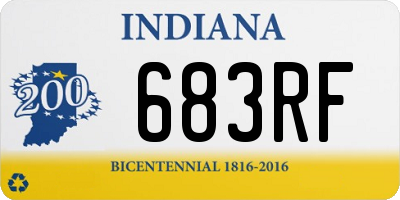 IN license plate 683RF