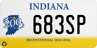 IN license plate 683SP