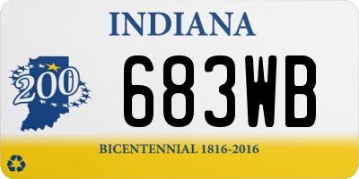 IN license plate 683WB