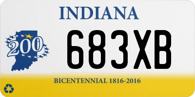 IN license plate 683XB