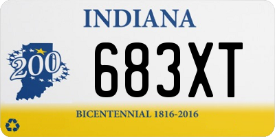 IN license plate 683XT