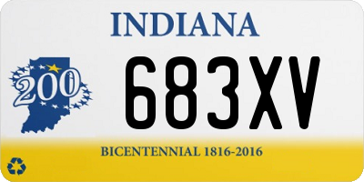 IN license plate 683XV