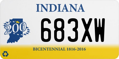 IN license plate 683XW