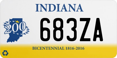 IN license plate 683ZA