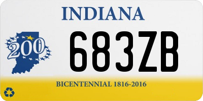 IN license plate 683ZB