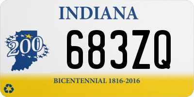 IN license plate 683ZQ