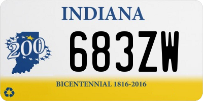 IN license plate 683ZW